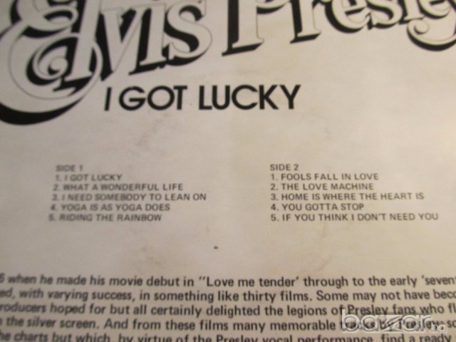 Грамофонна плоча Елвис Пресли, ELVIS -  I GOT LUCKY изд. 60те  год ! , снимка 3 - Грамофонни плочи - 19795963