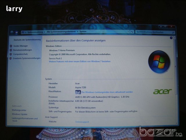 Acer Aspire 7250 на части, снимка 8 - Части за лаптопи - 14775538