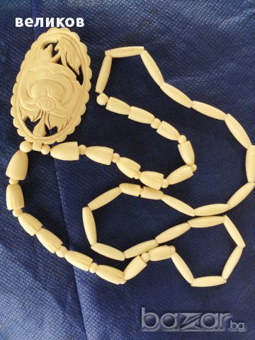 камея слонова кост, снимка 1 - Колиета, медальони, синджири - 13785589
