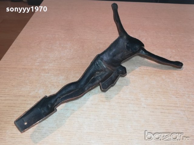 ретро колекция-христос-мед/месинг-внос швеицария-36х24см, снимка 13 - Антикварни и старинни предмети - 21104999