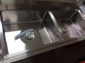 Работна мивка от неръждаема стомана с две корита, снимка 1 - Обзавеждане на кухня - 19627094