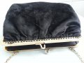   дамска чанта клъч черно кадифе, снимка 4