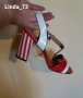 Дам.сандали-/изк.кожа/-№39-цвят-червено+бяло., снимка 10