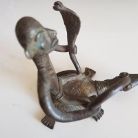 стара бронзова статуетка , снимка 5 - Антикварни и старинни предмети - 28600692