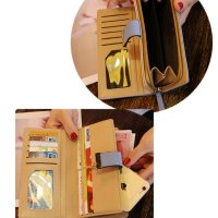 Дамски портфейл/портмоне със златни листенца , снимка 2 - Портфейли, портмонета - 43115197