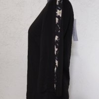 Официална черна дамска блуза, снимка 2 - Блузи с дълъг ръкав и пуловери - 42957784