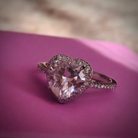 Сребърен пръстен с камък цирконий, снимка 7 - Колиета, медальони, синджири - 35470779