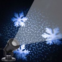 Коледен LED фоторитмичен проектор,Снежинки и токи,220 волта , снимка 1 - Коледни подаръци - 38649148