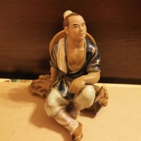 Азиатска керамична фигурка 10см., снимка 4 - Колекции - 44119397
