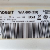 Продавам преден панел с платка за пералня Indesit WIA 600, снимка 5 - Перални - 40768826