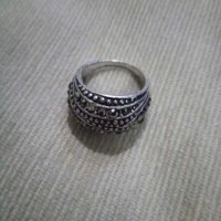 стилен пръстен с Маркасити, снимка 1 - Пръстени - 28438557