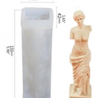 3D Богиня Венус Venus Венера статуя голям силиконов молд форма гипс свещ шоколад смола, снимка 3 - Форми - 32783801