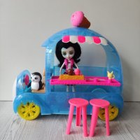 Комплект камион за сладолед и кукла пингвин и любимец. Енчантималс Enchantimals  35лв., снимка 3 - Кукли - 37446504