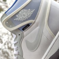 Nike Air Jordan 1 High Zoom White Blue Нови Оригинални Обувки Размер 43 Номер Кецове Маратонки, снимка 3 - Кецове - 39460719