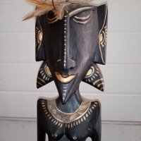 Африканска дървена статуя!, снимка 1 - Статуетки - 32617302