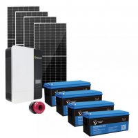 Автономна соларна система 3600W + 4 бр. 200Ah GEL акумулатора, снимка 1 - Друга електроника - 35104941