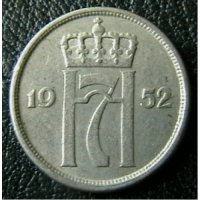 10 йоре 1952, Норвегия, снимка 2 - Нумизматика и бонистика - 28387687