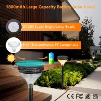 ECOWHO LED Соларни лампи за градина, 4 броя, снимка 3 - Соларни лампи - 43773742