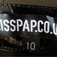 Лачена парти рокля с тюл в горната част и ръкавите Misspap, снимка 8 - Рокли - 35025874