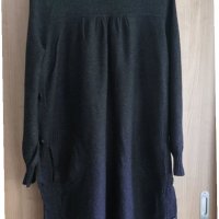 VERO MODA - дълъг пуловер/рокля с голяма яка, снимка 2 - Блузи с дълъг ръкав и пуловери - 35104582