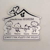 Фамилна табела за врата ТОП МОДЕЛ , снимка 1 - Декорация за дома - 27810090
