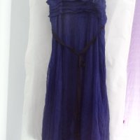 Елегантна синя рокля с подплата, снимка 2 - Рокли - 28661676