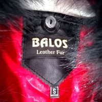 Късо кожено яке естествена кожа Balos със сваляща се яка размер S, снимка 5 - Якета - 44113950