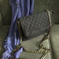 Маркова чанта от вълнен текстил "Erbs Denmark" / тъмно синя, снимка 1 - Чанти - 36909530