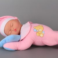 Хъркащо и светещо бебе в кошара - люлка, снимка 2 - Кукли - 38370454