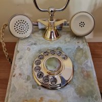 Старинен ретро домашен телефон POST DFeAp 320 от бронз и мрамор, снимка 11 - Други ценни предмети - 43021180