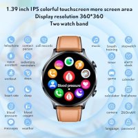 Нов Мъжки Смарт Часовник със Сензорен Екран Съвместим с Android iOS, снимка 6 - Смарт гривни - 43514998