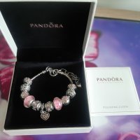 Гривна Пандора Pandora сърце CZ18 18K, снимка 1 - Гривни - 33310690