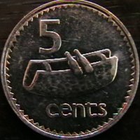 5 цента 1992, Фиджи, снимка 1 - Нумизматика и бонистика - 35457141