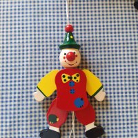 стара дървена фигурка на клоун, снимка 1 - Други - 37430957
