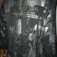 Wearhouse XL-Официална  еластична туника/рокля/ в черно с абстрактни сребристи фигури , снимка 7 - Туники - 43420143