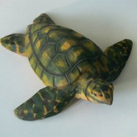 Продавам ръчно изработена статуетка . Водна костенурка ., снимка 3 - Статуетки - 36892267