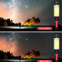 Мощна работна LED лампа ZJ-8859-B, преносима, с удължен заряд, закачане с кука и с магнит, снимка 1 - Къмпинг осветление - 43153414