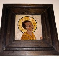стъклопис картина светец младия Христос, снимка 1 - Икони - 28056813