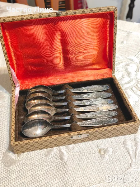 Прекрасен Комплект Оригинални Руски Соц СССР Мелхиор Лъжички 1970те г, снимка 1