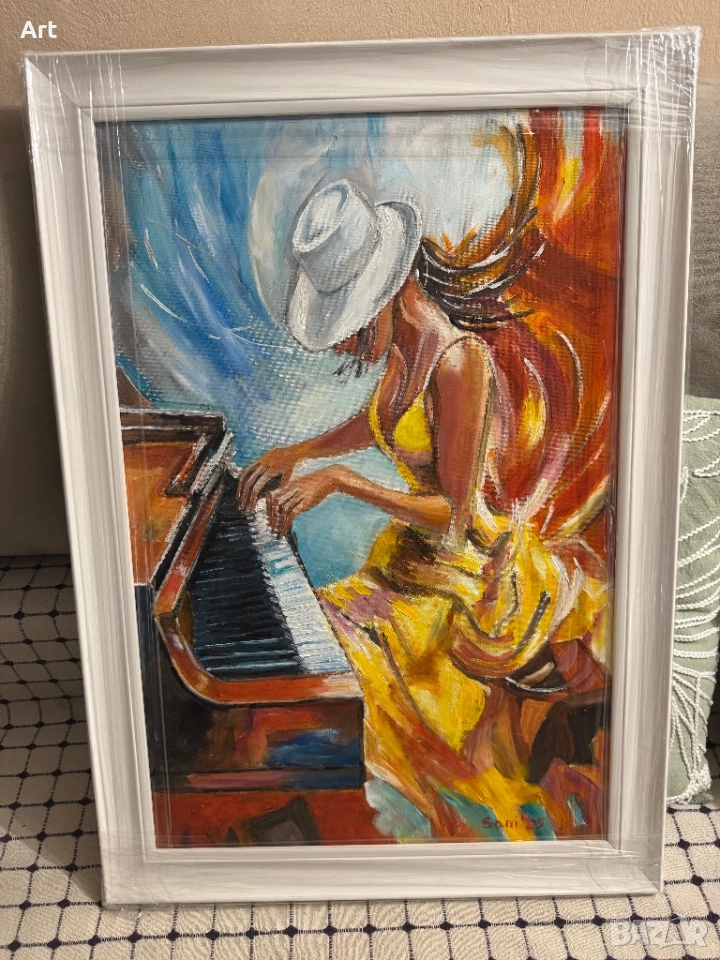 Картина на пианистка, снимка 1