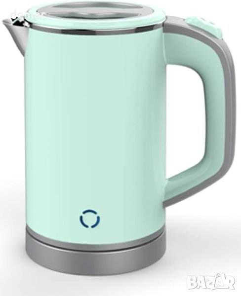 800 ml преносим мини малък електрически чайник за пътуване - (зелен), снимка 1
