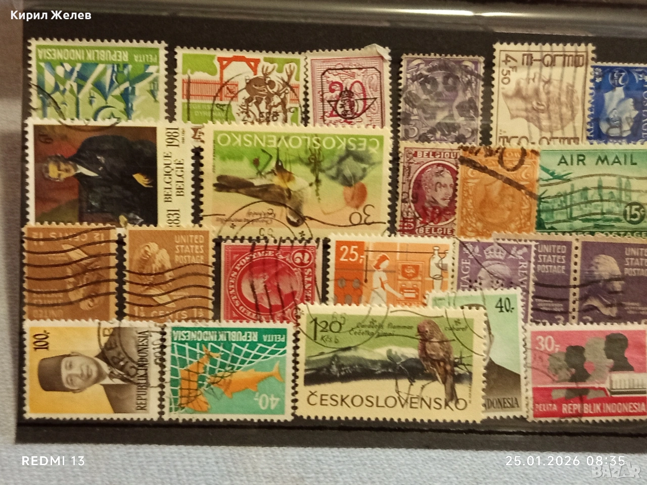 Стари пощенски марки от цял свят смесени АМЕРИКА, БЕЛГИЯ, ЧЕХОСЛОВАКИЯ за КОЛЕКЦИЯ 51984, снимка 1
