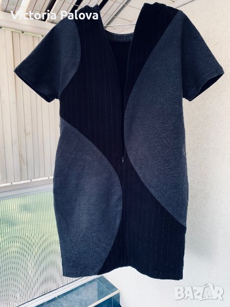 Скъпа рокля SELECTED (Дания)-кокон,твърд лен и памук, снимка 1