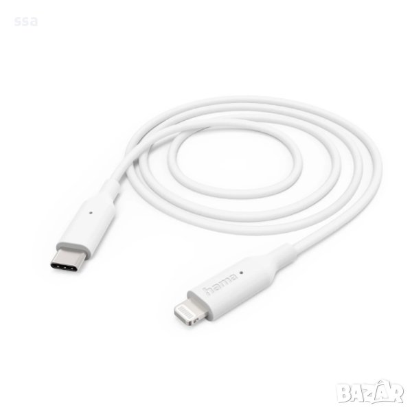HAMA Кабел USB-C - Lightning за зареждане и данни, 1м,серефициран бял  HAMA-201598, снимка 1
