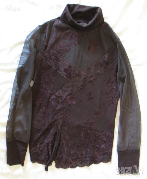 Блуза с дълъг ръкав и интересен дизайн на предницата, снимка 1