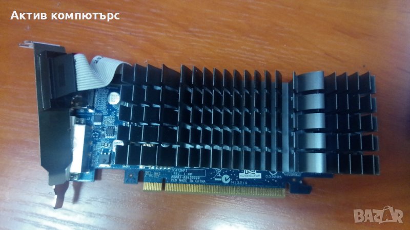 Видеокарта ASUS EN210 SILENT 1024MB DDR3 64-bit DVI VGA HDMI PCI-E Low Profile, снимка 1