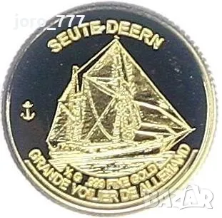 Златна монета "Кораб Seute Deern" 2016, снимка 1