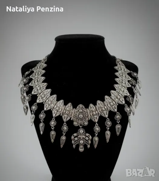 Колие и обици „Болярско“, сребро 950 проба, снимка 1