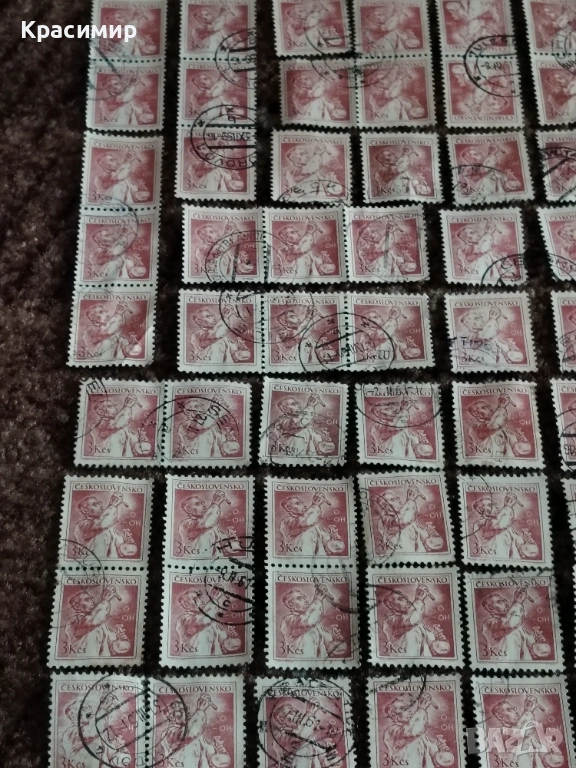 Винтидж ПОЩЕНСКИ марки Чехословакия 90 бр. , снимка 1