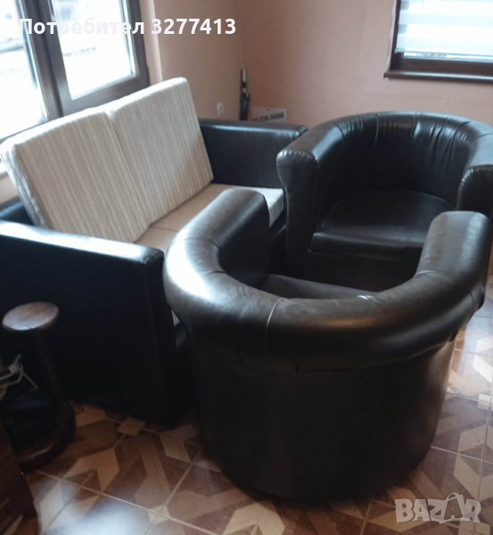 Комплект диван с два фотьойла, снимка 1